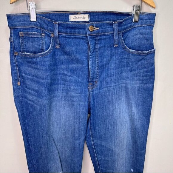 MADEWELL 9" High Rise Skinny Distressed  Jeans Size 32 - Picture 3 of 11